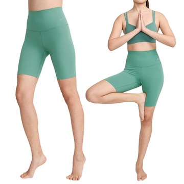 Nike NK DF Zenvy HR 8IN Short 女款 綠色 8吋 運動 瑜珈 緊身褲 DQ6004-361
