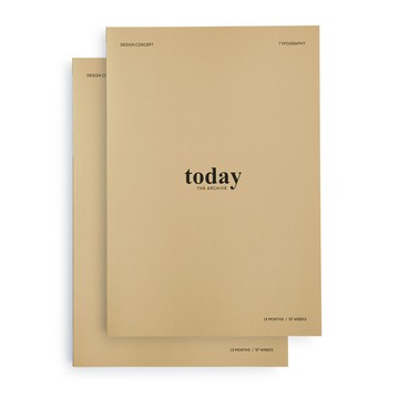 Funnymade 萬年型日誌  2個  米色  13 x 18.5 cm