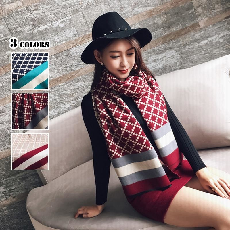高い信頼 厚い信頼 マフラー大判ストール ストール チェック カシミア カシミヤ 小物