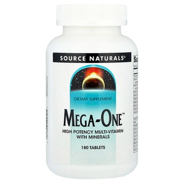 Source Naturals, Mega-One™，優效多維生素礦物質，180 片