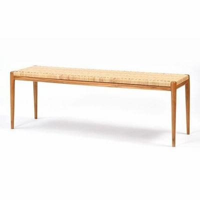 ベンチ 幅125cm 座面高43cm S210WX チーク 完成品 快適 涼しい アジアンテイスト キムラ サンフラワーラタン 送料無料 viventie