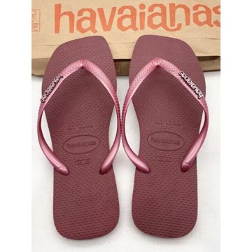 哈瓦那方頭人字拖女款havaianas slim square基礎款純色室內防滑