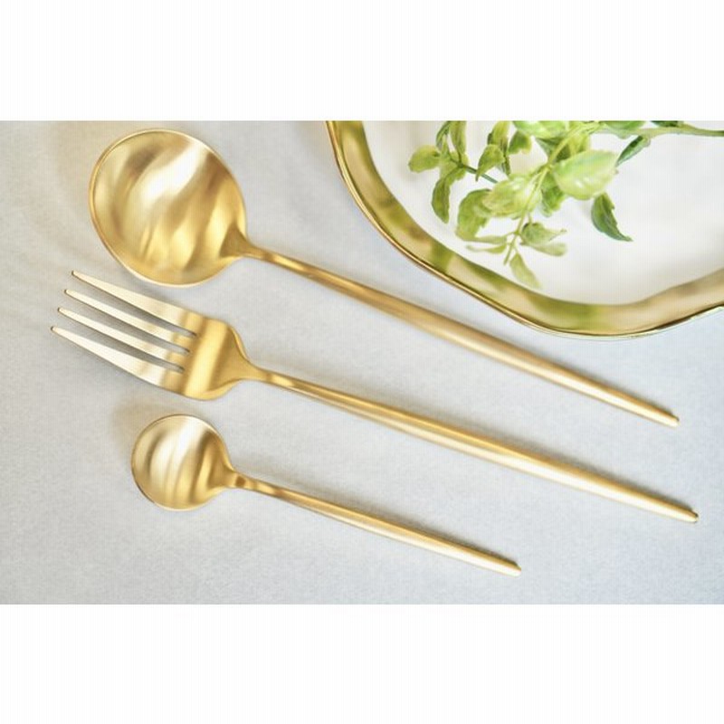 ゴールドカトラリー 金 ステンレス キッチン テーブルセッティング テーブルコーディネート 西海岸 おしゃれ 北欧 アンティーク 通販 Lineポイント最大get Lineショッピング