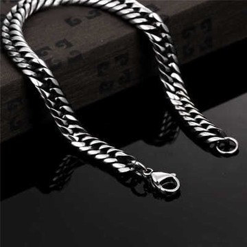 鈦鋼手鍊-歐美搖滾流行復古情人節生日禮物男配件73cp125【獨家進口】【米蘭精品】