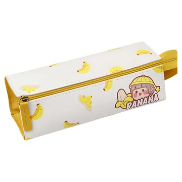 vanibaby 水果系列小麻糬魔方鉛筆袋 小香蕉 可愛造型 柔軟材質 大容量  黃色  1個