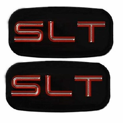 SLT Cab エンブレム 3Dステッカー ネームプレート レターロゴ ルーフピラー 交換用 02-07 ユーコン サバーバン シエラ 03 06 (レッド/ブラック)