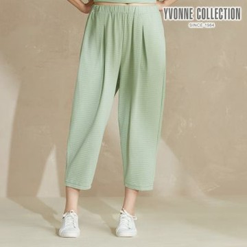 YVONNE 以旺傢飾 凸條提花八分褲-草原綠（M/L）