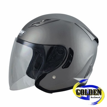 M2R J5 素色 消光鐵灰 3/4罩安全帽 (內藏墨鏡)