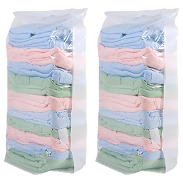 免抽氣按壓式 真空收納袋 大款立體袋 衣物收納 棉被收納 旅行收納  80 x 32 x 100cm  2個裝  1組