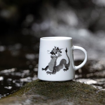 山水間生肖杯景德鎮陶瓷馬克杯家用可愛動物杯子女男創意禮物定制