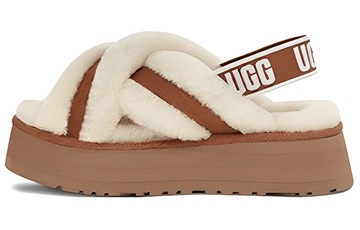 WMNS UGG DISCO CROSS SLIDES CHESTNUT