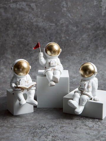 創意宇航員擺件客廳電視柜酒柜書架裝飾品男生房間床頭柜布置