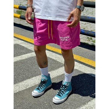 BurnBro多巴胺彩色美式短褲男夏薄款情侶運動五分褲休閑沙灘褲子