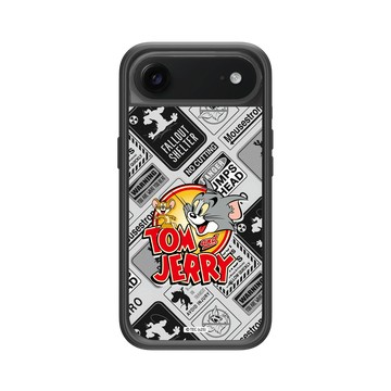 iPhone Air Mod NX -邊框背蓋組合 (相機按鈕) 黑 - 湯姆貓與傑利鼠 Tom and Jerry - 貼紙系列 - 復古LOGO