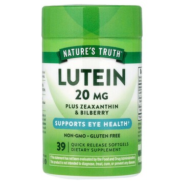 Nature's Truth, 葉黃素 + 玉米黃質和山桑子，39 粒速釋軟膠囊