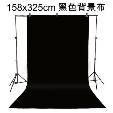 PIYET 158x325cm黑色背景布 黑布黑幕背景布藝術創作舞台背景攝影棚直播背景人物訪談背景布佈置陳列桌布