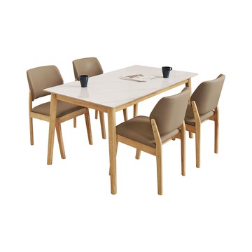 Homelike 喜家居岩板餐桌椅組(一桌四椅)(2363-33)