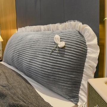 新款魔法絨床頭靠墊韓版公主床上靠枕榻榻米靠枕背可拆洗床上軟包【摩可美家】