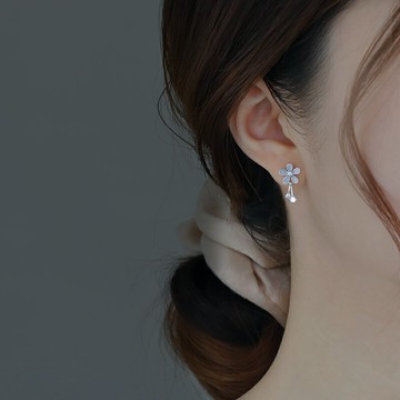 925純銀耳環女夏季2021年新款潮2022耳釘小眾設計感高級耳墜耳飾