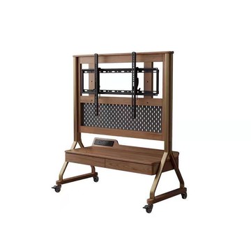 】實木移動電視櫃小戶型客廳家用現代簡約落地收納儲物電視機支架