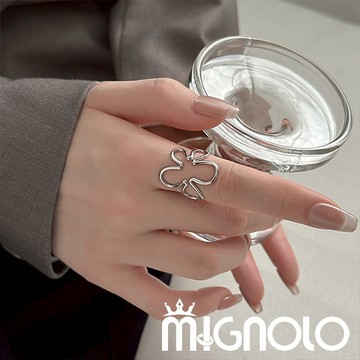 MIGNOLO💫金屬花朵戒指 戒指 簡約 冷淡風 優雅 指環 鏤空 316L醫療鋼