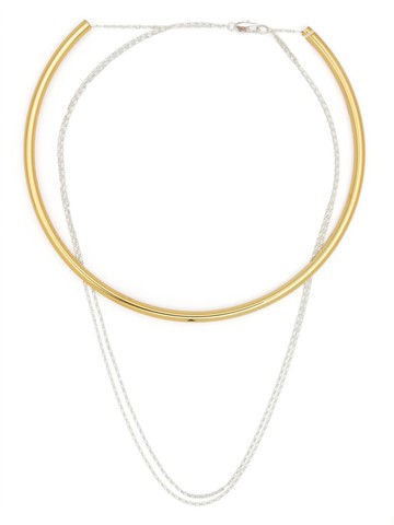 Bimba y Lola - layered choker necklace - women - Brass - One Size - Gold