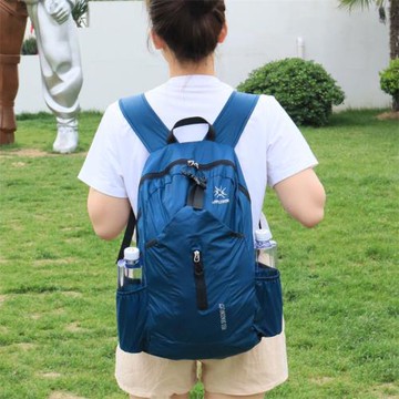 戶外超輕折疊旅行背包男女輕便皮膚包徒步旅行雙肩小包登山沖頂包