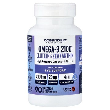 OceanBlue, Omega-3 2100® with Lutein & Zeaxanthin, Orange, 90 Softgels