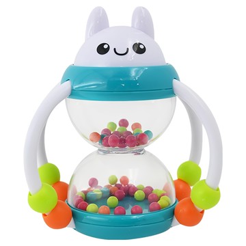 auby 澳貝 花籃沙漏搖鈴  培養寶寶抓握與協調能力，彩色珠珠，刺激聽覺發育  1個