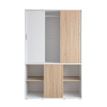 【TZUMii】莫拉三推門衣櫃/衣櫥-雙色可選白色