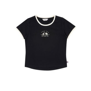 FILA 女短袖圓領T恤-黑色 5TEA-1418-BK