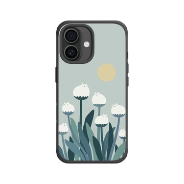 iPhone 16 SolidX 黑 - ilovedoodle (Lim Heng Swee) - White Cat Flowers - 白貓花朵