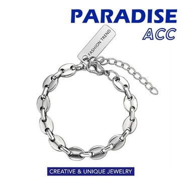 PARADISE 豬鼻鈦鋼 基礎款手鏈 冷淡風 高級感 不過敏不掉色 鈦鋼 醫療鋼