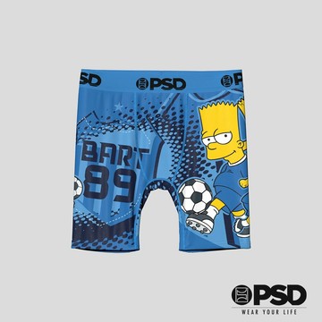 【PSD Underwear 官方旗艦店】THE SIMPSONS- 男童平口四角褲-89霸子-藍色