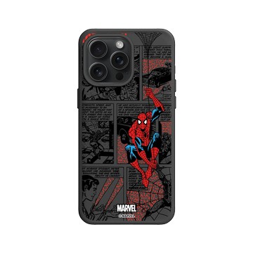 iPhone 15 Pro Max SolidX 黑 - 迪士尼-漫威 Marvel - 蜘蛛人-漫畫風格