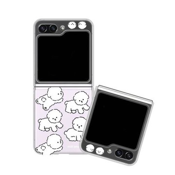 卡通狗適用三星zflip7fe手機殼zflip6折疊屏flip5全包W25心系天下保護套超薄大視窗小眾女新款高級感可愛防摔