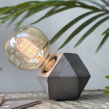 曙MUSE｜鑽石切面方水泥桌燈  USB燈 手作 LED燈 燈泡 禮物 小物 創意 氣氛燈 小夜燈 居家擺飾 擴香石