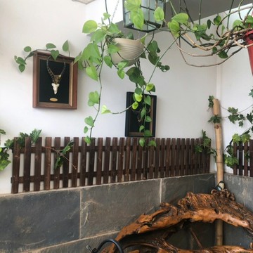 【萌妮】新款 實木壁掛花架墻上陽臺裝飾墻面防腐木室內懸掛花盆