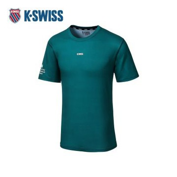 K-SWISS 涼感排汗T恤 24SS PF TEE 2 男上衣 男裝 綠色 1010236-383