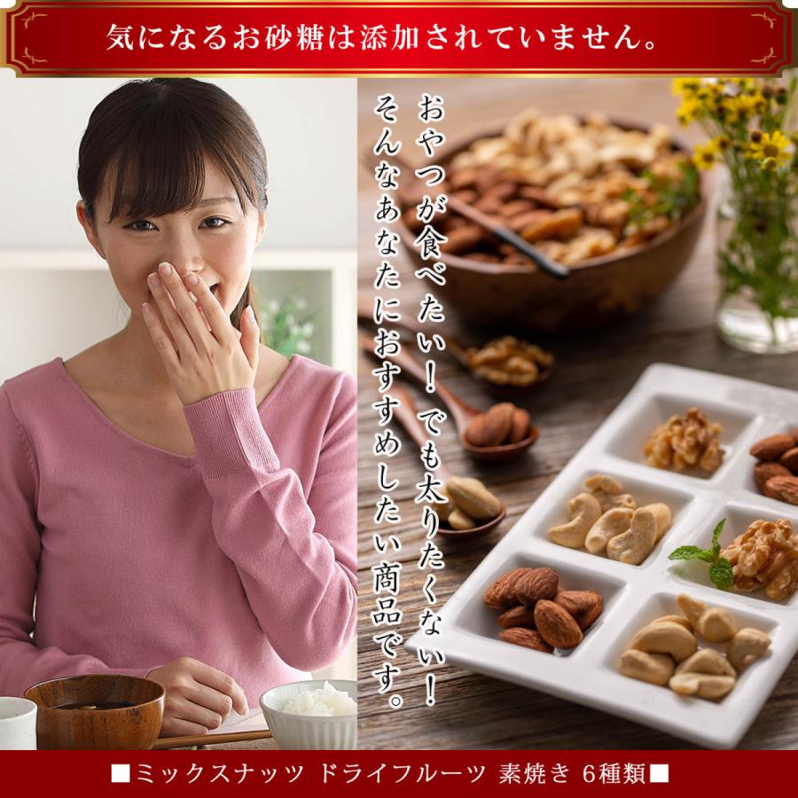 ミックスナッツ ドライフルーツ 素焼き 6種類 1kg（500g×2個） アーモンド カシューナッツ くるみ レーズン かぼちゃの種 クコの実 無添加 砂糖不使用 無塩