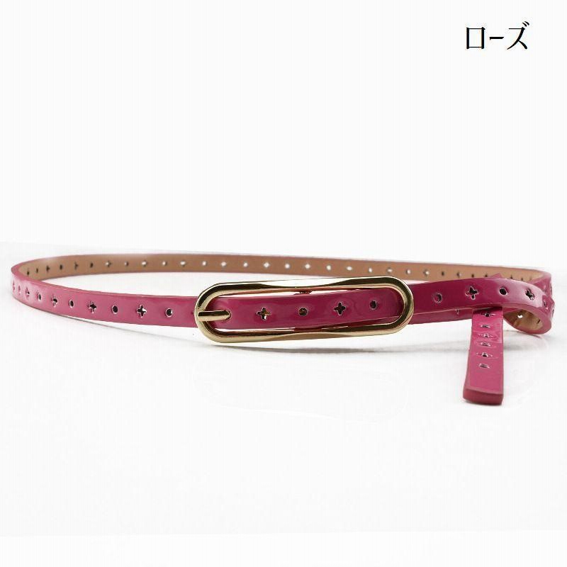 細ベルト 赤 レッド PU レザー ウエストマーク レディース ベルト 細ベルト 赤 レッド PU レザー ウエストマーク レディース ベルト