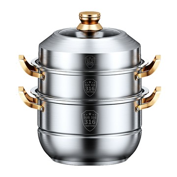 蒸盤/蒸籠 【常隆】蒸籠 蒸鍋 蒸籠鍋316不鏽鋼附蒸布+百潔布+夾盤器+防燙墊