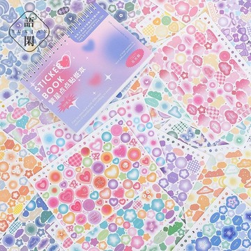 💗台灣現貨💗繁星點點系列 線圈貼紙本 基礎素材小圖案貼紙 手帳 文具 手機殼 DIY 貼紙 A03