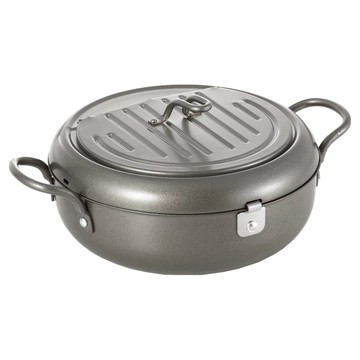 YOSHIKAWA 吉川 天壹 日本鐵製IH附蓋油炸鍋 22cm - 2.5L  SJ-2135