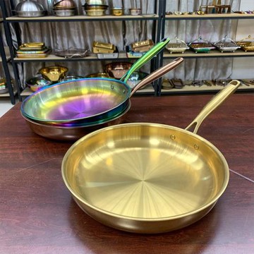 304不銹鋼煎鍋家用煎蛋平底鍋牛排煎鍋無涂層炒菜鍋無蓋煎鍋廠家