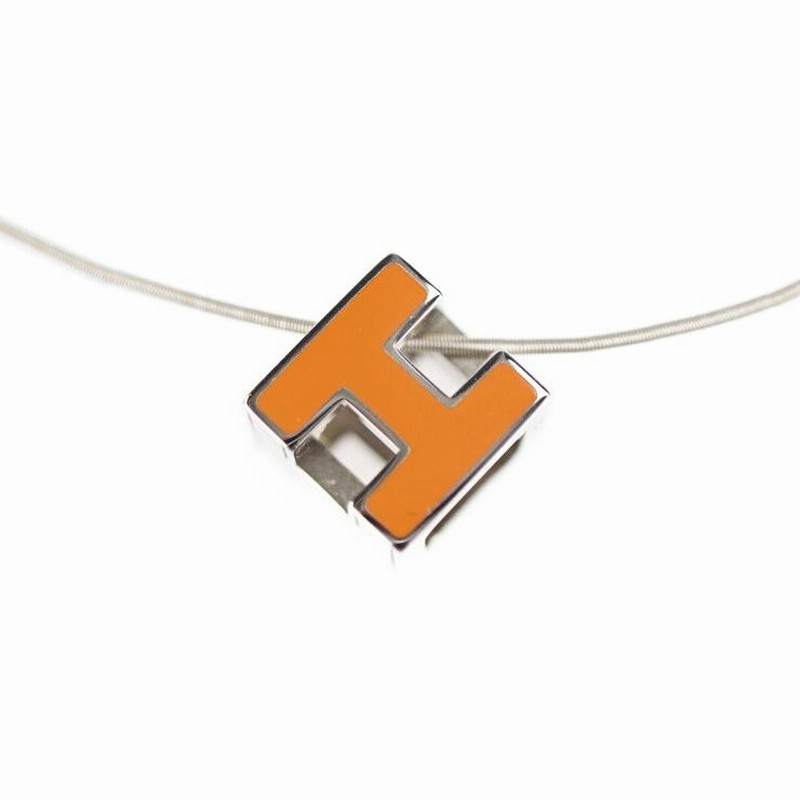 SERUSELL美品  HERMES カージュドアッシュ Hキューブ ネックレス 箱付き