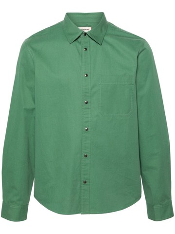 Zadig&Voltaire - Stan sketch-print shirt - men - Organic Cotton - L - Green