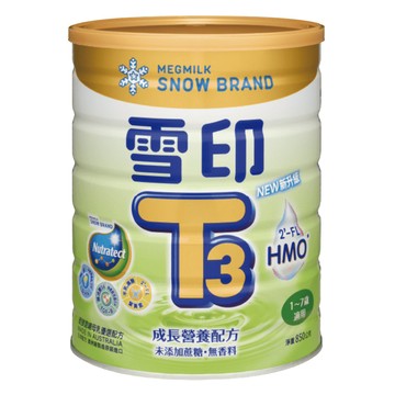 SNOW 雪印 金T3 PLUS成長營養配方 1~7歲  850g  1個