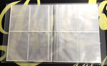 足球/球星卡收藏卡收納本   四格本 透明 20張豎插死頁 卡冊