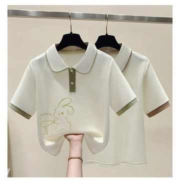 polo領女士純棉t恤2026年新款夏季時尚百搭洋氣減齡正肩短袖上衣